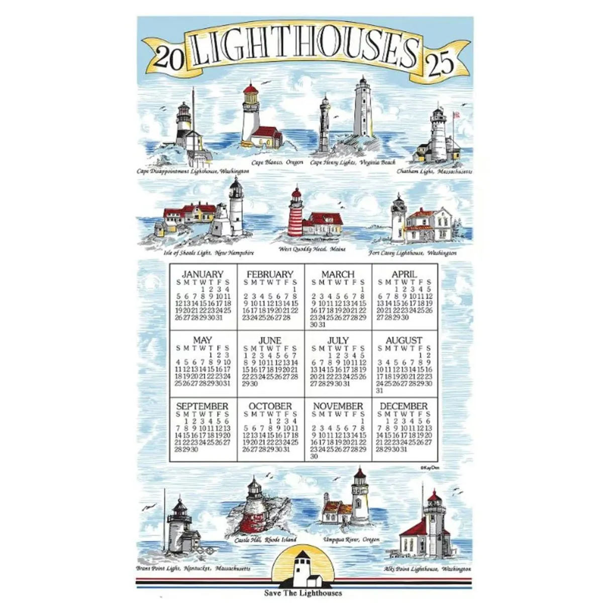 2025 Calendar Towels