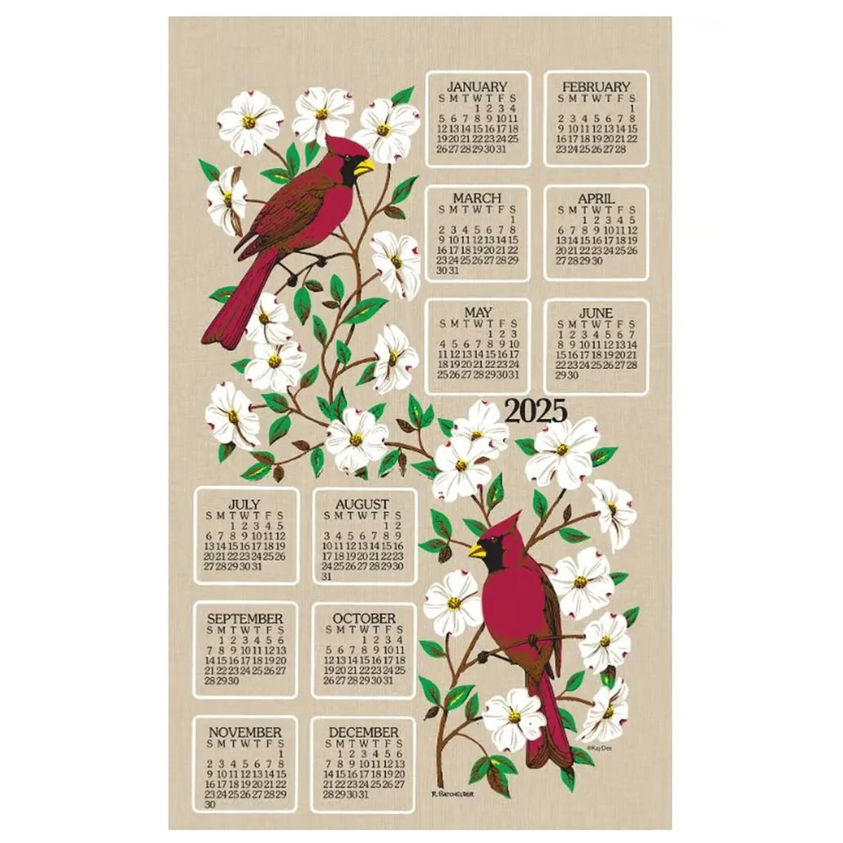 2025 Calendar Towels