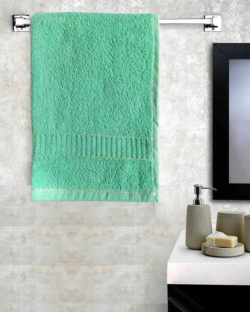 Absorbent Weave Plain Hand Towels | Set Of 6 | 13 X 20 inches | 400 GSM