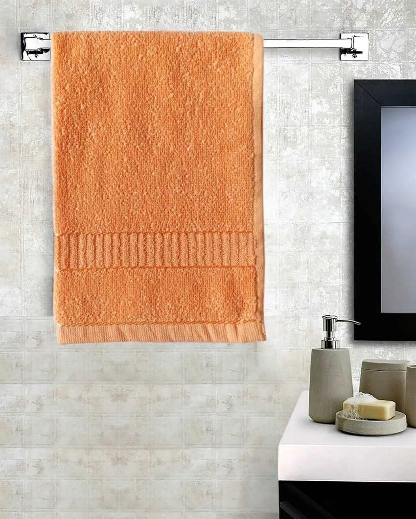 Absorbent Weave Plain Hand Towels | Set Of 6 | 13 X 20 inches | 400 GSM