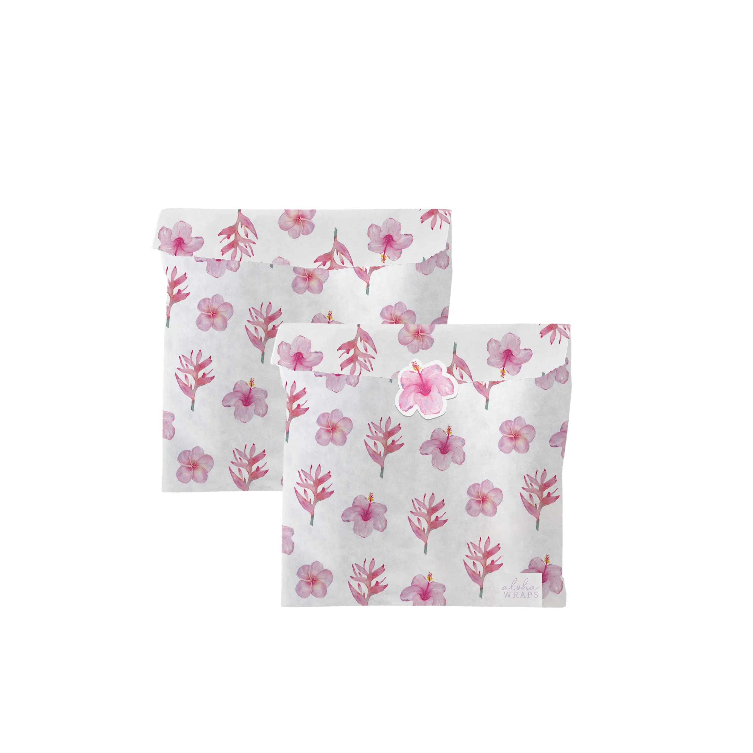 Aloha Wraps Tropical Flowers Sandwich Bags