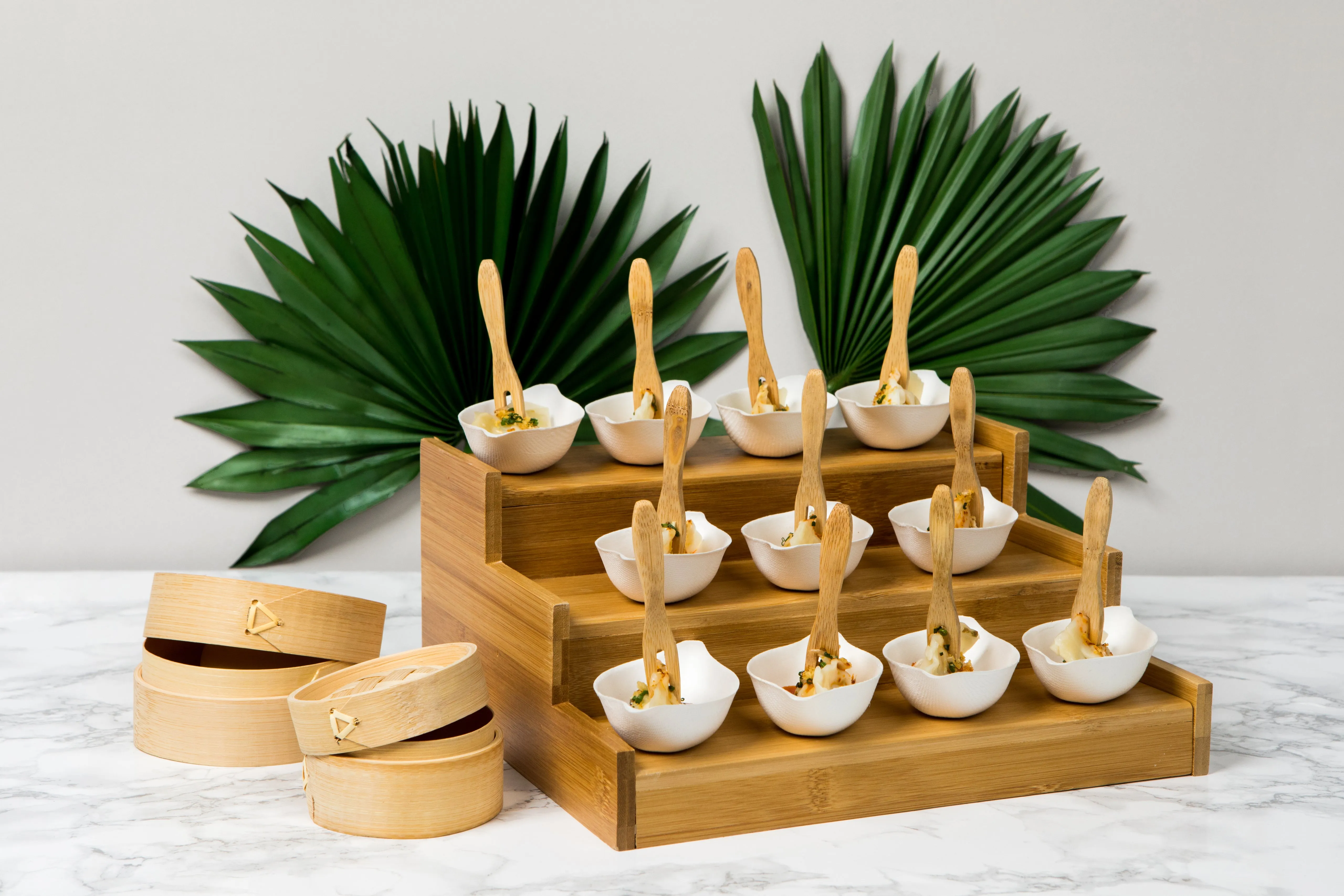 Bamboo Mini Fork - 3.5in - 500 Pcs
