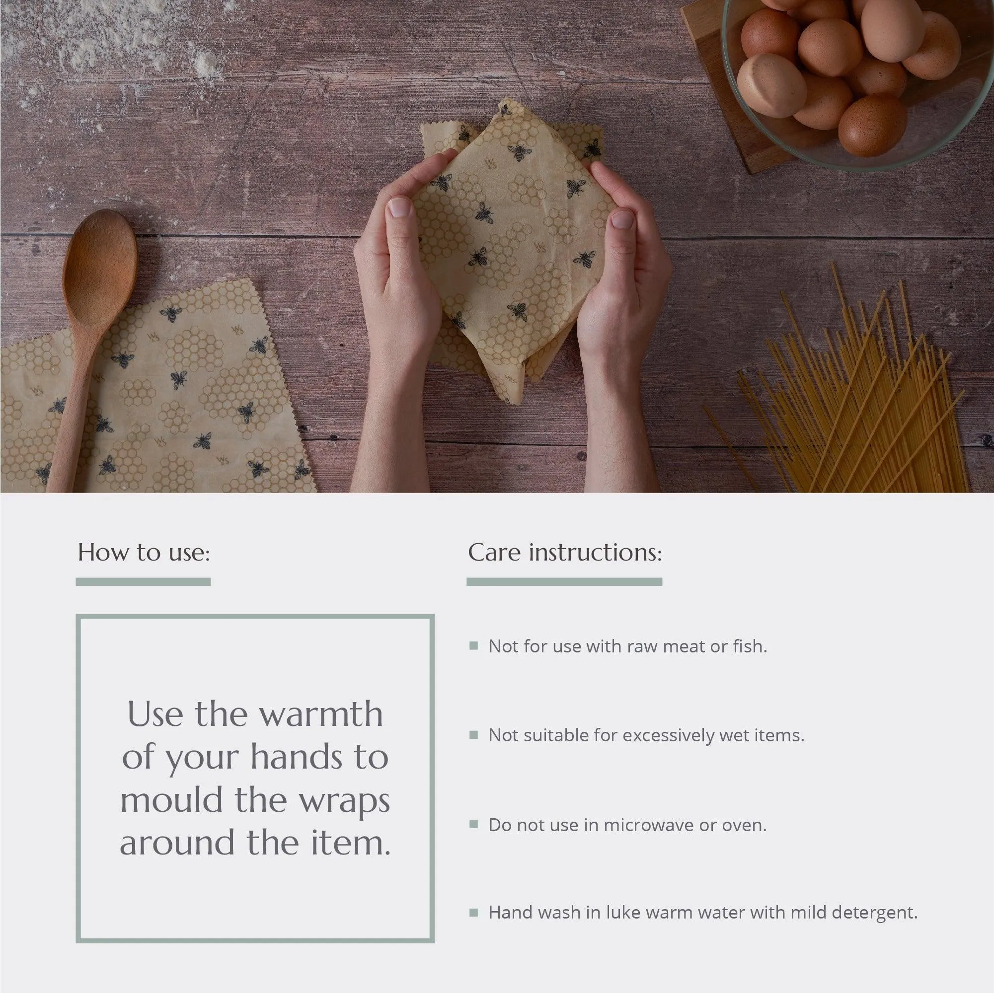 Beeswax Food Wraps - 3 Pack