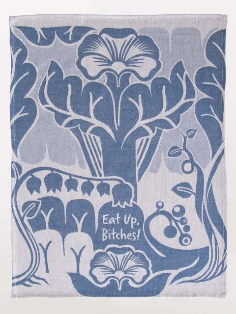 BlueQ "Eat Up Bitches Woven" Dish Towels