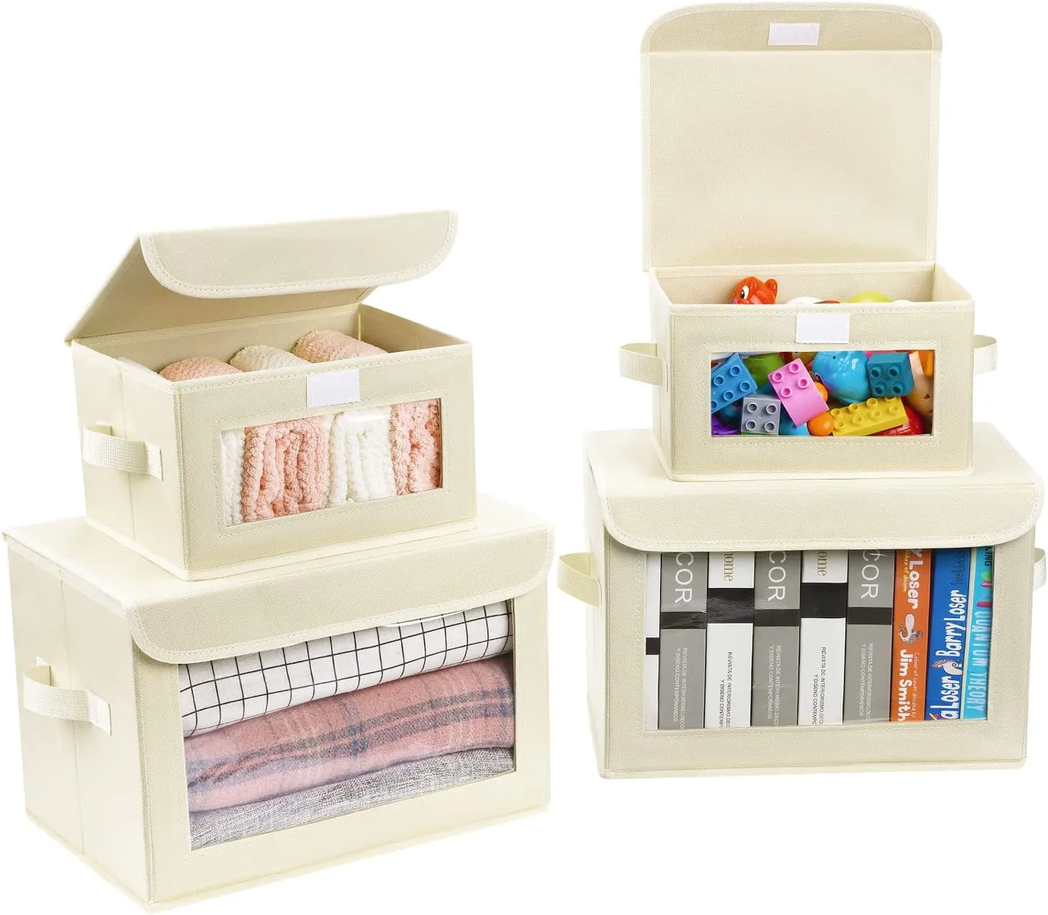 Blushbees® 4-Pack Storage Bins with Handles and Lids - PACK OF 4