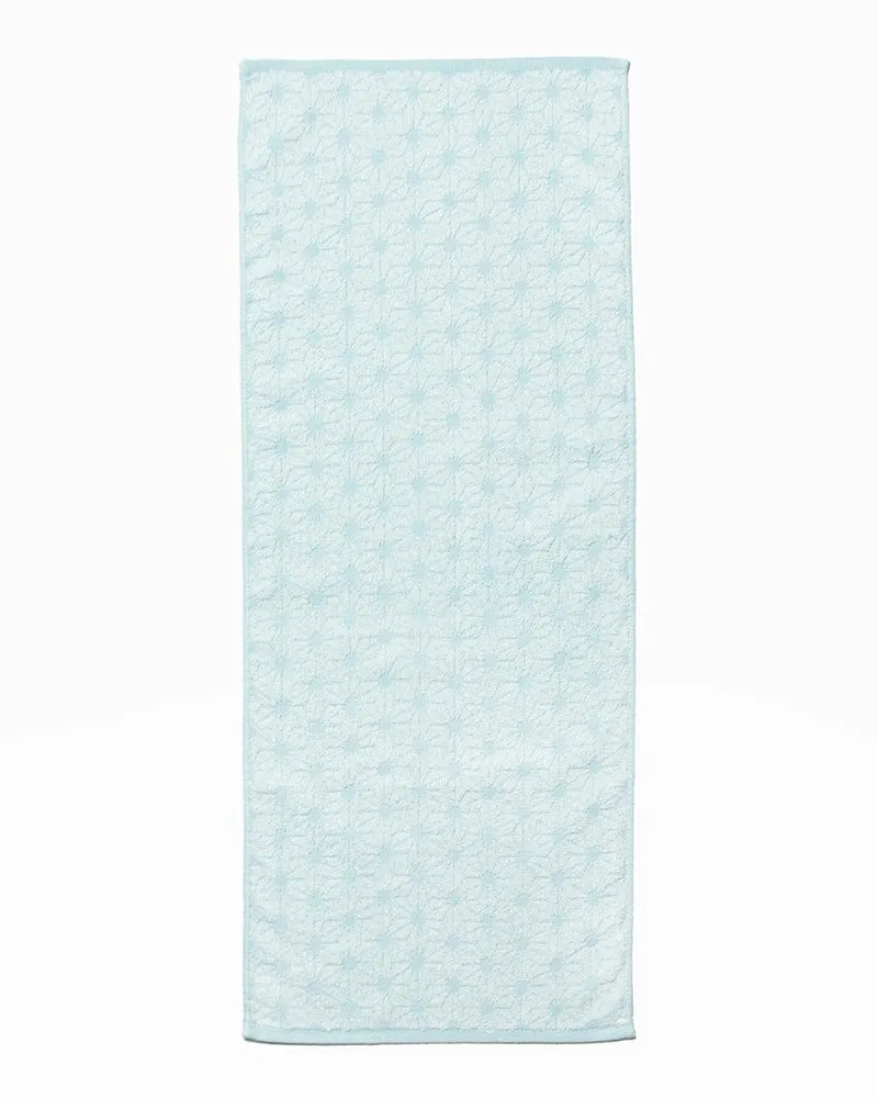 Fukuroya Face Towel, Sky Blue Asanoha