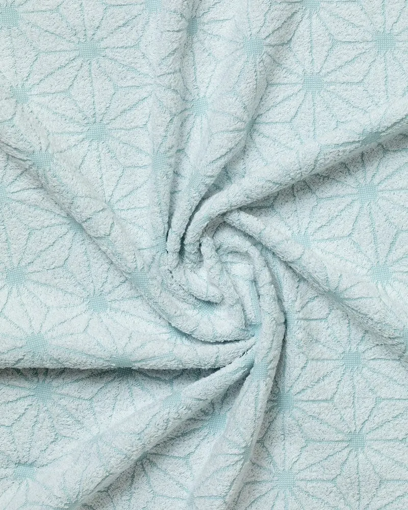 Fukuroya Face Towel, Sky Blue Asanoha