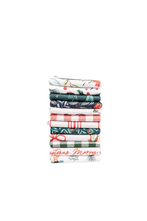 Holiday Geometry House Tea Towel