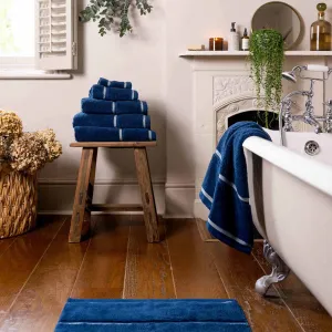 Moonlit Blue Cotton Towels