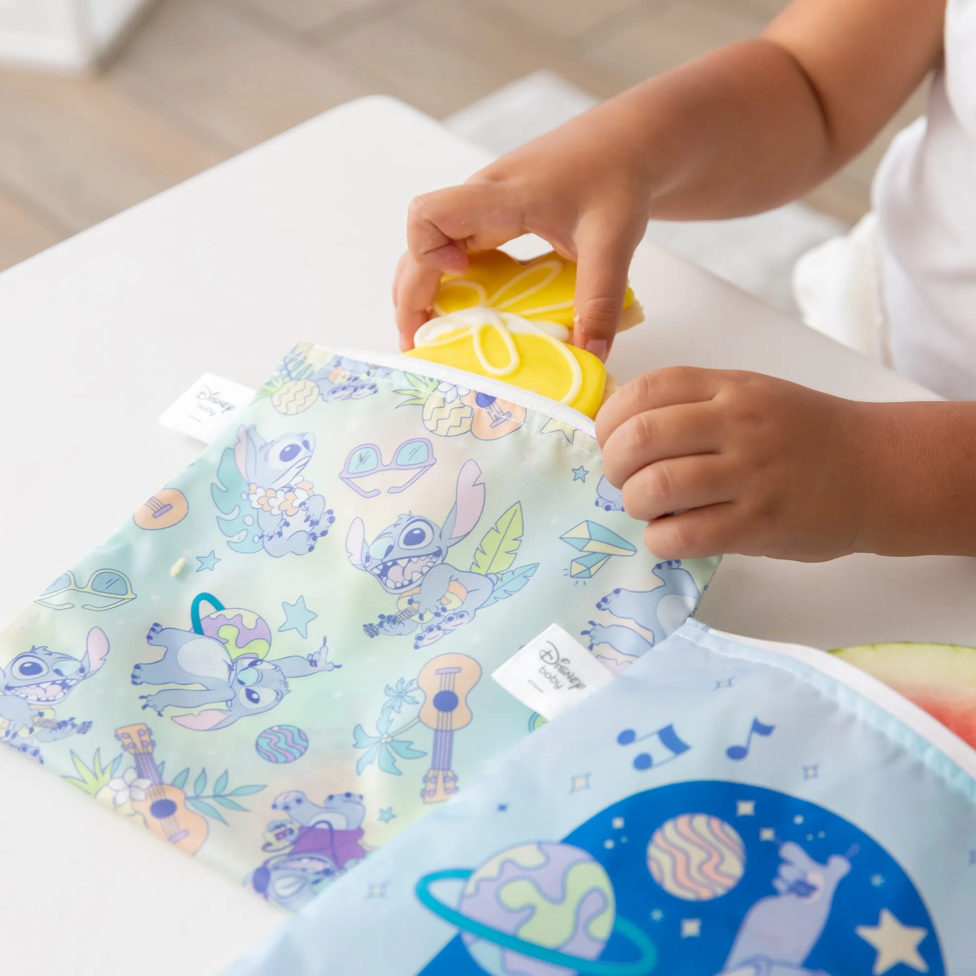 Reusable Snack Bag, Large 2 Pack: Stitch Star-ring Up Trouble