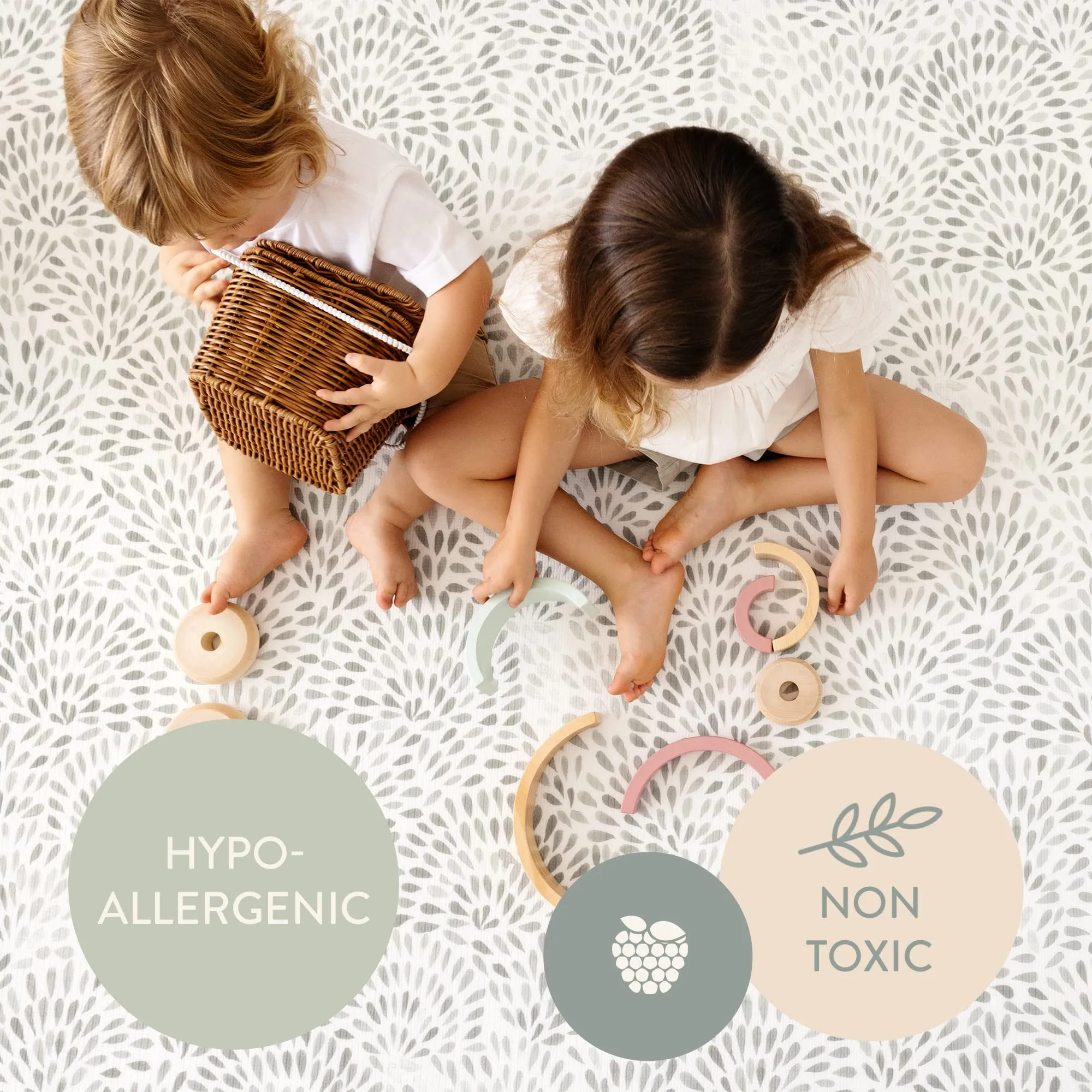 Reversible Baby Play Mat for Infants Large Ecofriendly Extra Soft Nontoxic