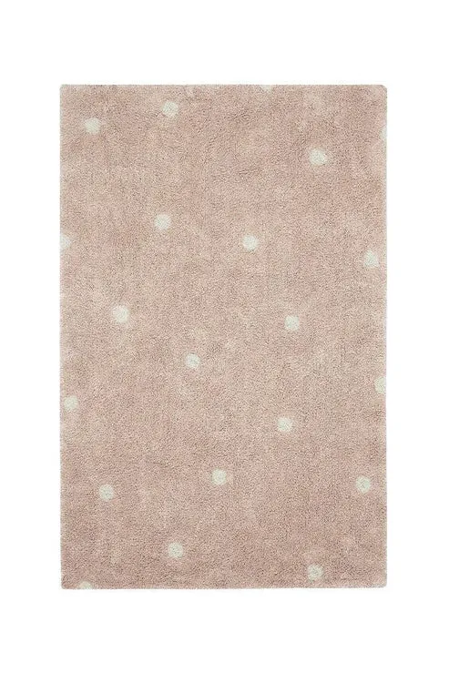 Washable Round Rug - Dot Rose